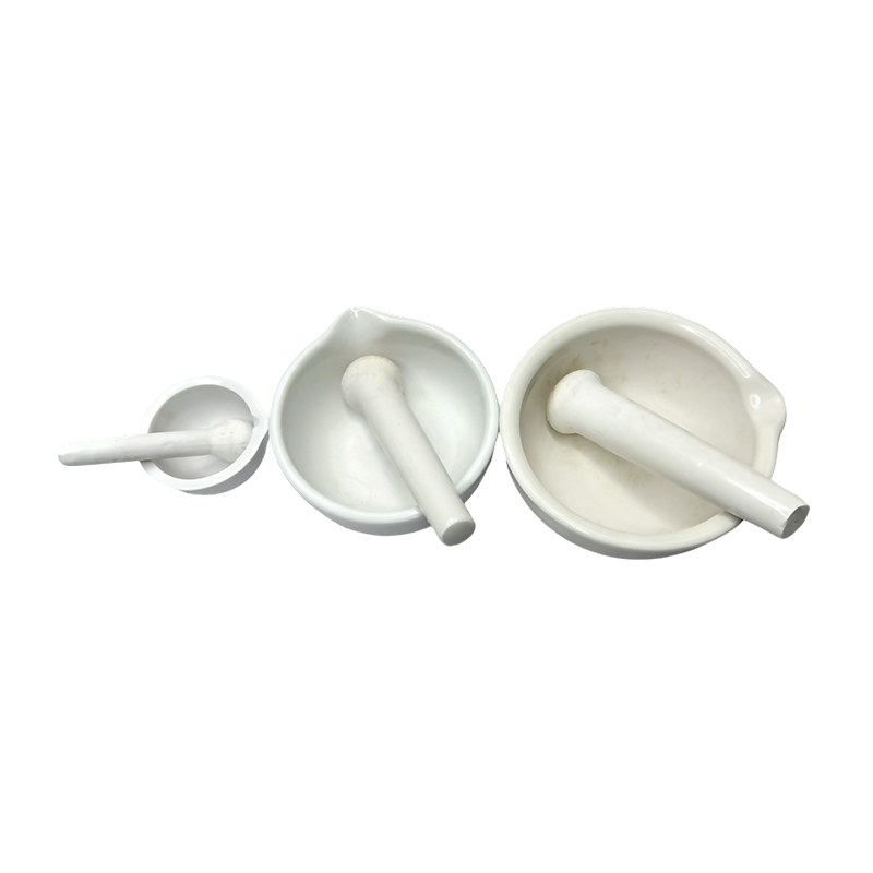 Laboratorio de química Mortero de porcelana de cerámica blanca