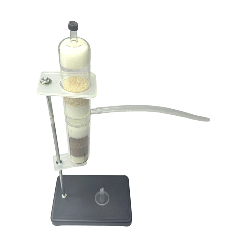 Demostración del aparato experimental de intercambio iónico