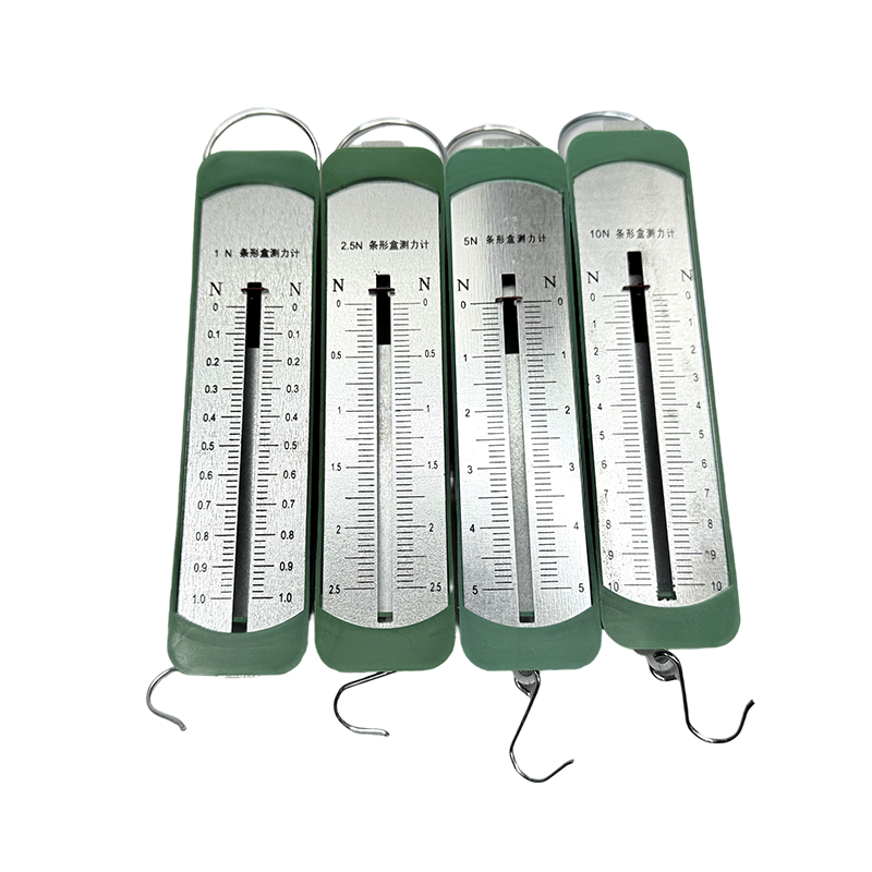 Experimento de ciencias de instrumentos de física de la escuela y kit de enseñanza Dinamómetro de caja de tiras 1N/2.5N/5N/10N Dinamómetro de resorte
