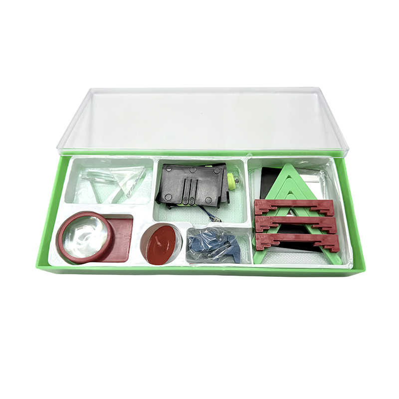 Kit de experimentos de óptica geométrica /Experimentos ópticos kit láser prisma lente convexa ciencia física educativa