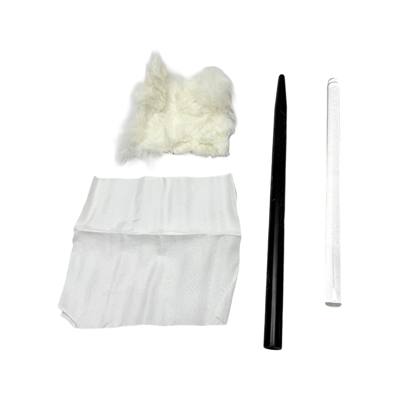 Kit de varillas de fricción electrostática Conjunto de pruebas de electricidad para la demostración del generador electrostático